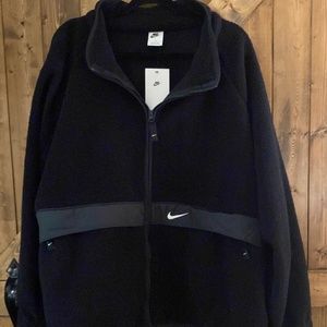 Nike Essential Sherpa Full-Zip Jacket In Black NEW WITH TAGS Womens 3X